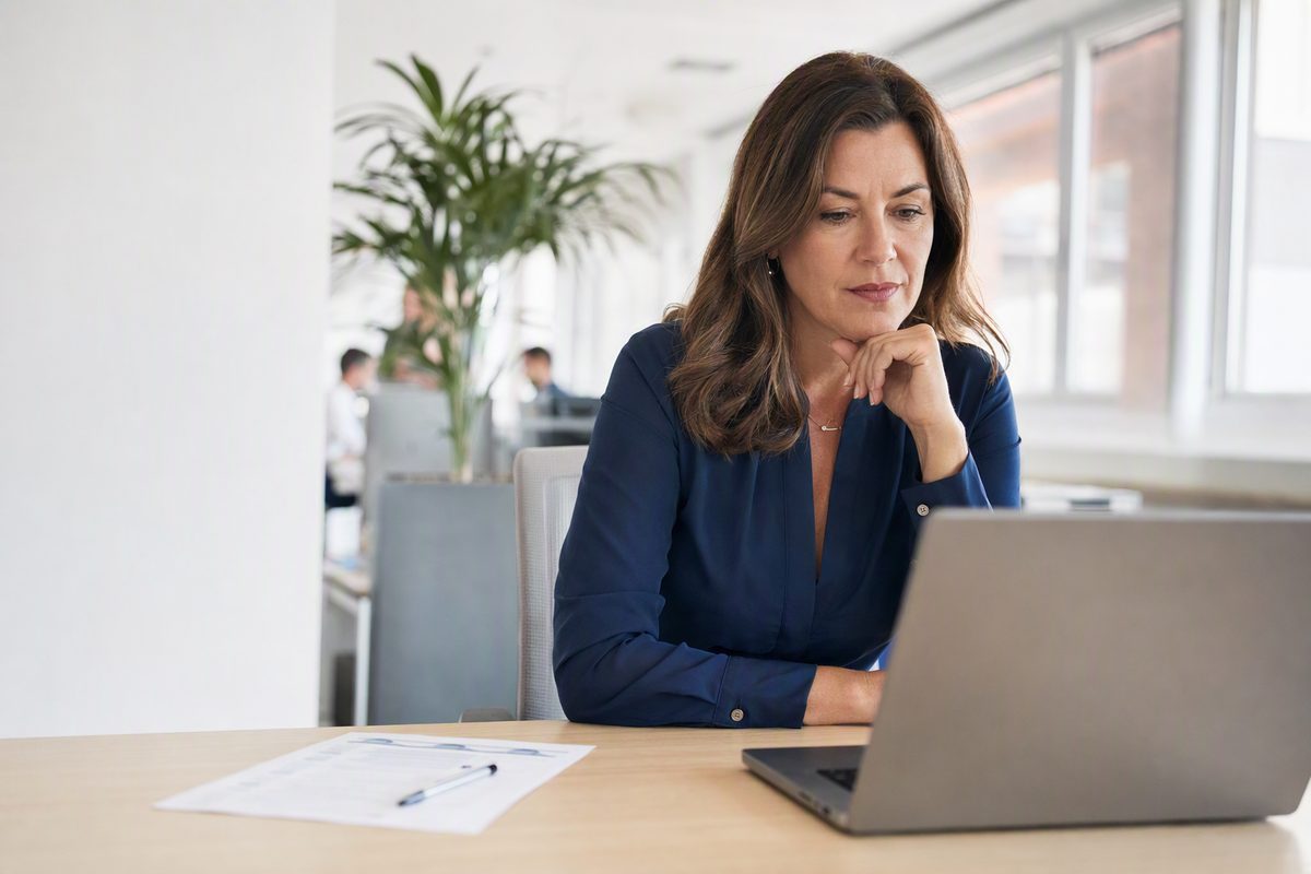 A data protection officer reviewing processing activities on a laptop